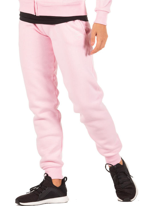 Supercotton Jogger Dusty Roz Pantalon Trening Cu Elastic Roz