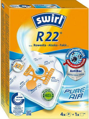 Swirl R22 Vacuum Cleaner Bags 4pcs Compatible with Rowenta Vacuum Cleaners