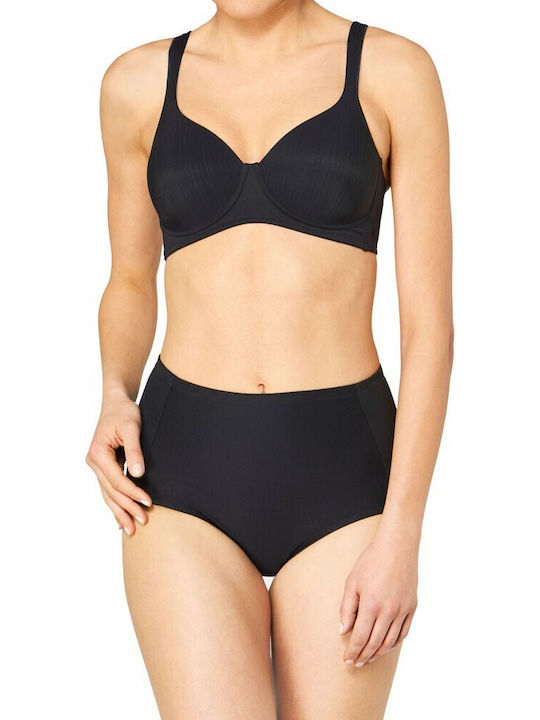 Modern Soft Bra with Light Padding without Underwire Black