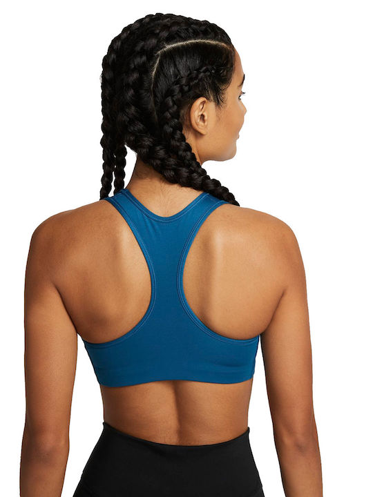 Nike Dri-Fit Swoosh Γυναικείο Αθλητικό Μπουστάκι Μπλε