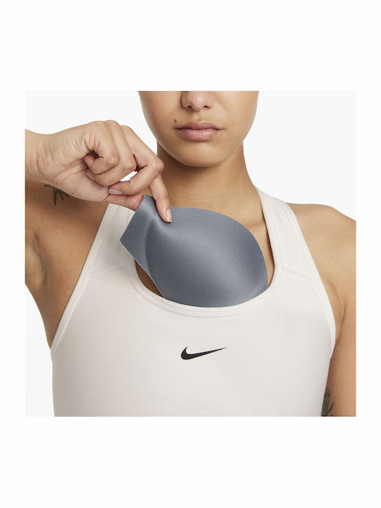 Swoosh Seamless Women's Athletic Sports Bra Beige with Lining