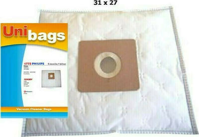 Unibags 1775 Vacuum Cleaner Bags 5pcs Compatible with Clatronic / Philips / Rohnson / Singer Vacuum Cleaners