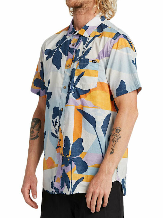 Sundays Short-sleeved Cotton Shirt Floral Multicolour