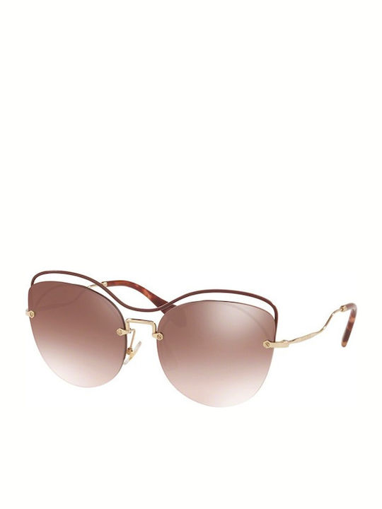 Miu Miu Ochelari de soare Maro cu Cadru & Burgundy Lentilă Miu Miu Ochelari de soare Maro cu Cadru & Burgundy Lentilă