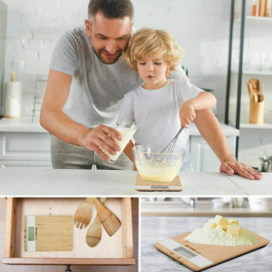 First Austria Digital Kitchen Scale Up To 5kg Brown