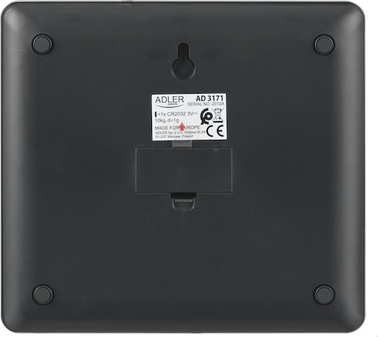 Adler Digitale Küchenwaage bis 10kg Schwarze