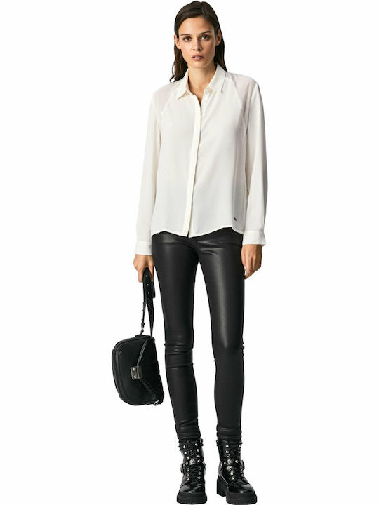 Lulu Women's Monochrome Long Sleeve Shirt White