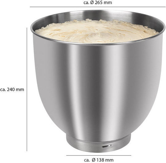 Clatronic KM3765 Stand Mixer 1500W with Stainless Mixing Bowl 10lt