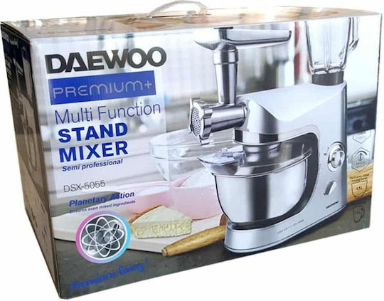 Daewoo DSX-5055 Silver Κουζινομηχανή 1400W με Ανοξείδωτο Κάδο 4.5lt