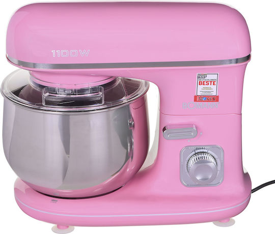 Bomann KM 6030 CB Κουζινομηχανή 1100W με Ανοξείδωτο Κάδο 5lt Pink