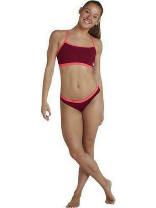 Sportlich Bikini-Set Burgundisch