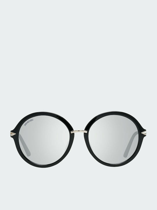 Swarovski Women's Sunglasses with Black Frame and Black Mirror Lens SK0184-D 01C