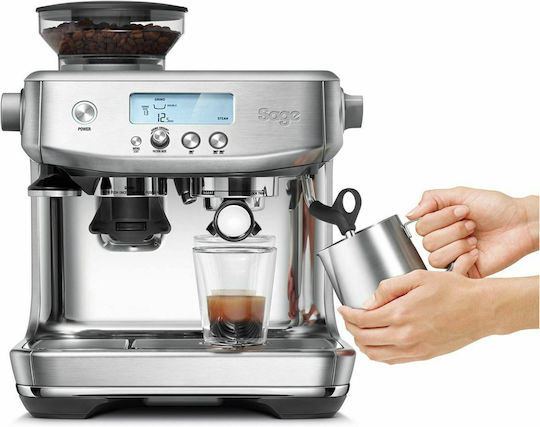 Sage The Barista Pro Automatic Espresso Coffee Machine 1650W Pressure 15bar with Grinder Silver SES878BSS4EEU1