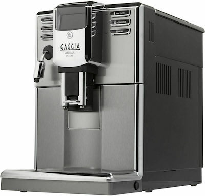 Gaggia Anima Deluxe Αυτόματη Μηχανή Espresso 1850W Πίεσης 15bar με Μύλο Άλεσης Ασημί