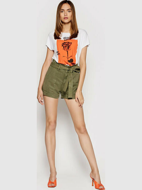 Women's High-waisted Shorts Olive