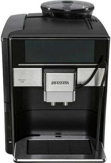 Siemens Eq.6 Plus S500 Automatic Espresso Coffee Machine 1500W Pressure 19bar with Grinding Mill Black TE655319RW