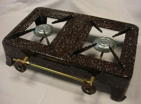 Celect 511Α 2Μ Liquid Gas Countertop Double Burner Brown