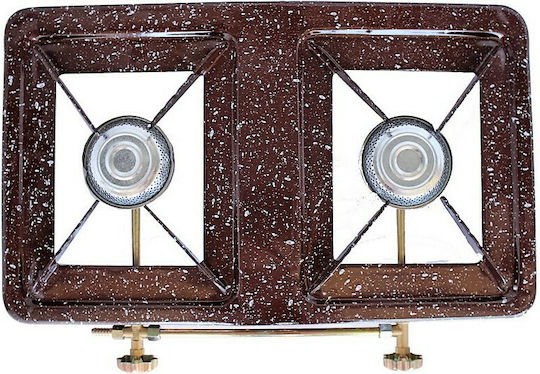 Celect 511Α 2Μ Liquid Gas Countertop Double Burner Brown