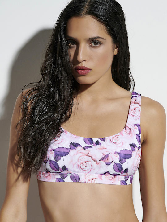 Blush Bikini Μπουστάκι C Cup Floral Λιλά