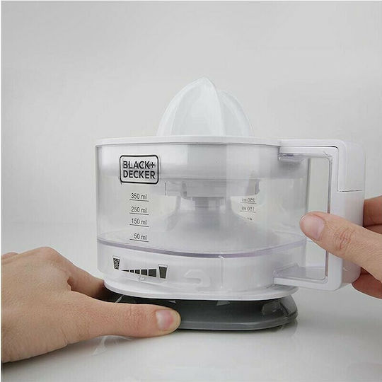 Black & Decker BXCJ25E Electric Juicer 25W with 350ml Capacity White