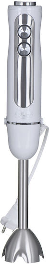 Adler Blender De Mână Cu Tijă Din Inox 1500W Alb