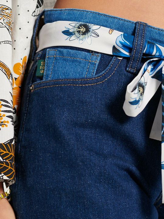 Women's Jean High-waisted Shorts Blue