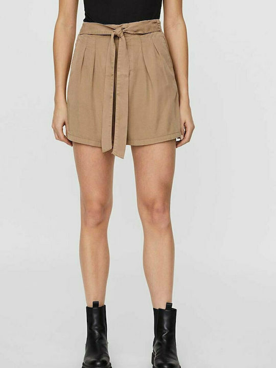 Women's High-waisted Shorts Brown