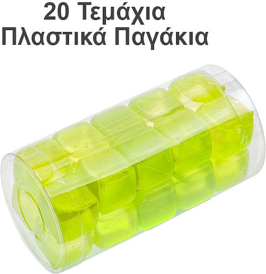 Frostbar Διακοσμητικά Παγάκια Πλαστικά με Ποτήρια 20τμχ