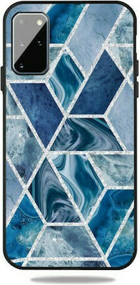 Tech-Protect Marble Umschlag Rückseite Silikon Blau (Galaxy A41)