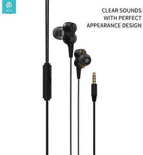 Devia EM009 In-Ear Freisprecheinrichtung Kopfhörer mit Stecker 3.5mm Schwarz