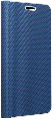 Forcell Luna Carbon Plastic Book Blue (Galaxy S22 Ultra 5G)