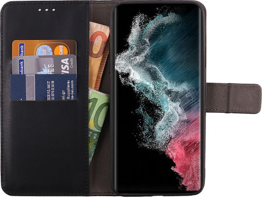 Volte-Tel Allure Magnet Brieftasche Synthetisches Leder Schwarz (Galaxy S22 Ultra 5G)