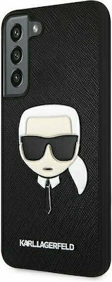 Karl Lagerfeld Saffiano Ikonik Karl`s Head Plastic Back Cover Black (Galaxy S22+ 5G)