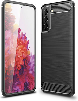 Forcell Carbon Back Cover Σιλικόνης Μαύρο (Galaxy S21 FE 5G)