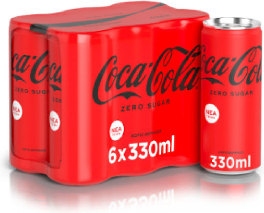 Coca-Cola Zero Cola Cu Carbonatare Fără Zahăr În Cutie 6x330ml