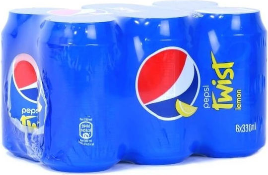 Pepsi Twist Cola με Ανθρακικό σε Κουτί 6x330ml
