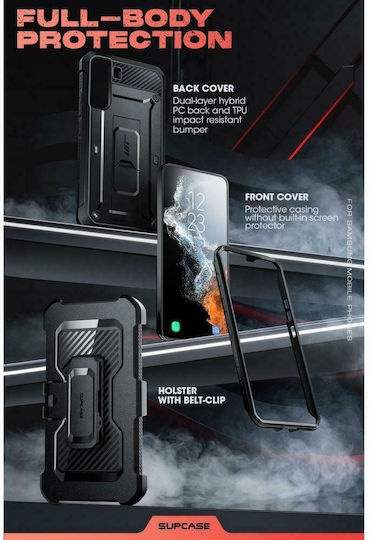 Supcase Unicorn Beetle Pro 360 Vollschutz Silikon 2mm Schwarz (Galaxy S22+ 5G)
