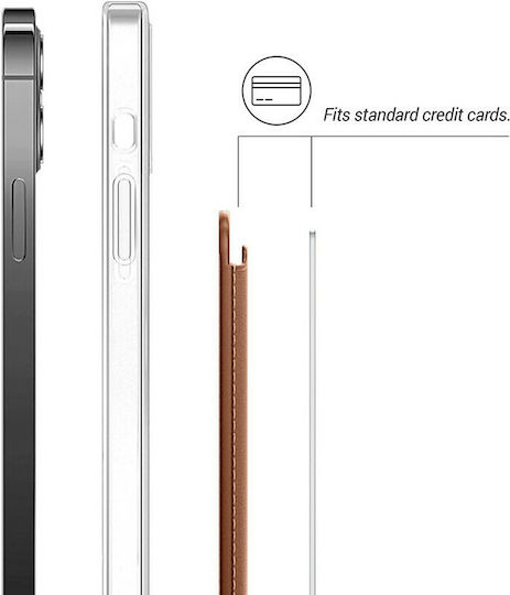 KWmobile MagSafe Kartenetui PU Leather in Braun Farbe