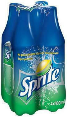 Sprite Lemon Soda with Carbonation in Bottle 4x500ml