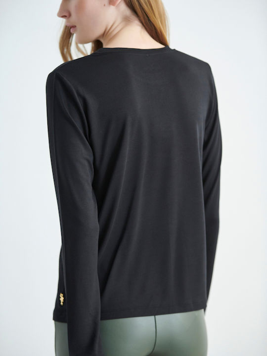 SugarFree Women's Blouse Long Sleeve Black