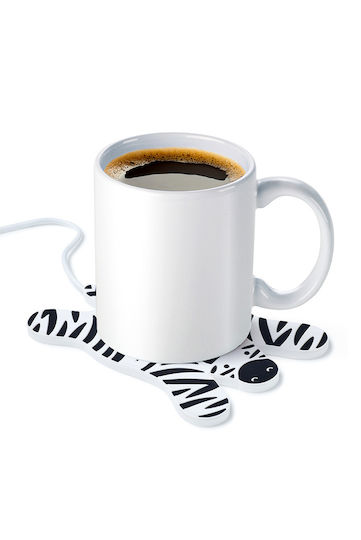 Mustard Sleepy Zebra USB Becherwärmer