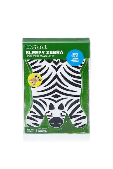 Mustard Sleepy Zebra USB Becherwärmer