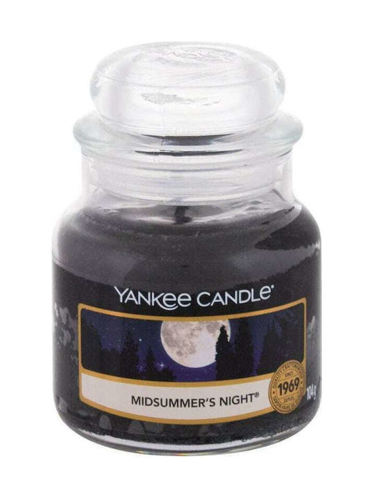 Yankee Candle Duftkerze Gefäß mit Duft Mittsommernacht Schwarz 104gr 1Stück