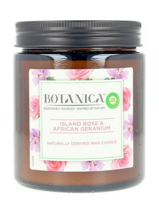 Airwick Αρωματικό Κερί Botanica σε Βάζο με Άρωμα Τριαντάφυλλο Και Αφρικανικό Γεράνι 205gr