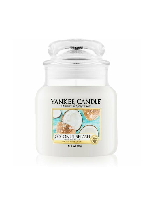 Yankee Candle Scented Candle Jar with Scent Coconut Splash Beige 411gr 1pcs