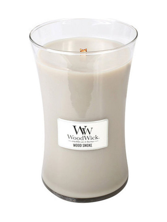 WoodWick Scented Candle Jar with Scent Wood Smoke White 85gr 1pcs