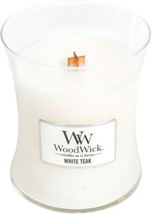 WoodWick Aromatic Soy Candle in Jar with White Teak Scent 275g