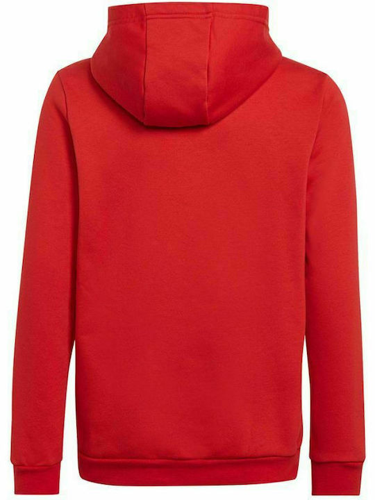 Adidas Kinder Sweatshirt mit Kapuze und Taschen Rot