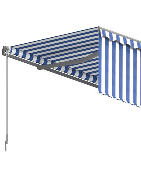 vidaXL Terrace Wall Tent Μπλε / Λευκό 3x2.5cm