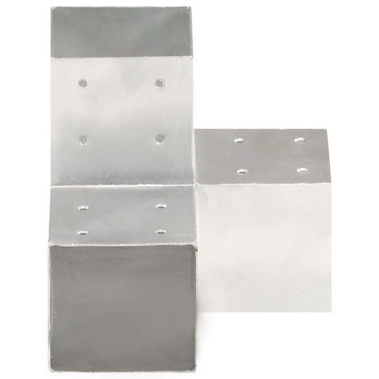 vidaXL Σύνδεσμος για Πέργκολα Γαλβανιζέ 10.1x10.1cm 4τμχ Σχήμα Υ
